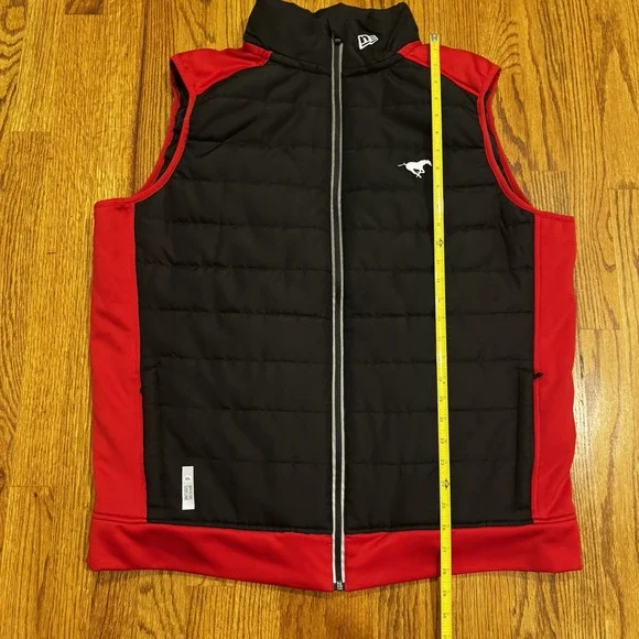 Calgary Stampeders CFL Football Vest Mens XL New Era Sideline Official Pony Logo